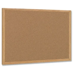 MasterVision 36 in. x 24 in. Wood Frame Earth Cork Board - Tan/Oak