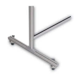 MasterVision 49 in. x 22 in. x 69 in. Protector Series Mobile Glass Panel Divider - Clear/Aluminum