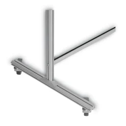 MasterVision 49 in. x 22 in. x 81 in. Protector Series Mobile Glass Panel Divider - Clear/Aluminum