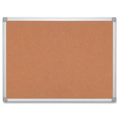MasterVision Earth 36 in. x 24 in. Cork Board - Tan Surface/Satin Aluminum Frame