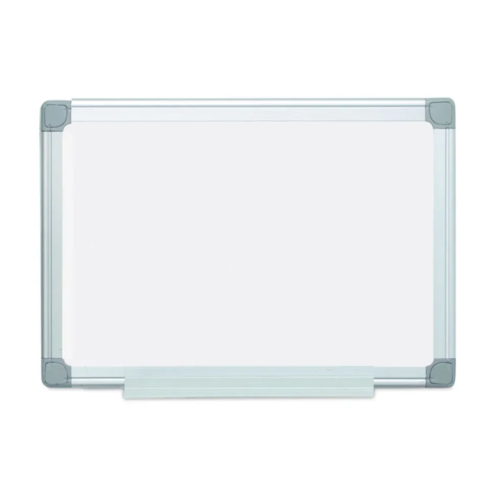 MasterVision Earth Silver 24 in. x 18 in. Easy Clean Dry Erase Boards - White Surface/Satin Aluminum Frame