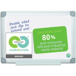 MasterVision Earth Silver 24 in. x 18 in. Easy Clean Dry Erase Boards - White Surface/Satin Aluminum Frame