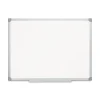 MasterVision Earth Silver 48 in. x 36 in. Easy Clean Magnetic Dry Erase Boards - White Surface/Satin Aluminum Frame