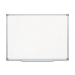 MasterVision Earth Silver 48 in. x 36 in. Easy Clean Magnetic Dry Erase Boards - White Surface/Satin Aluminum Frame