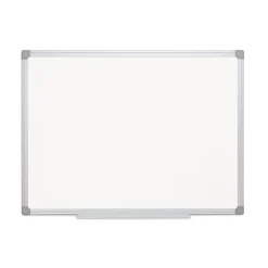 MasterVision Earth Silver 36 in. x 24 in. Easy Clean Dry Erase Boards - White Surface/Satin Aluminum Frame
