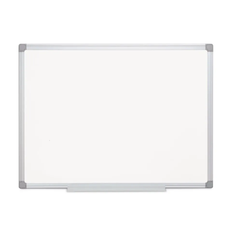 MasterVision Earth Silver 36 in. x 24 in. Easy Clean Dry Erase Boards - White Surface/Satin Aluminum Frame