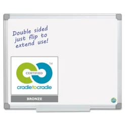 MasterVision Earth Silver 36 in. x 24 in. Easy Clean Dry Erase Boards - White Surface/Satin Aluminum Frame