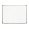 MasterVision Earth Silver 36 in. x 24 in. Easy Clean Magnetic Dry Erase Boards - White Surface/Satin Aluminum Frame