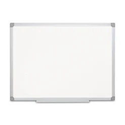 MasterVision Earth Silver 36 in. x 24 in. Easy Clean Magnetic Dry Erase Boards - White Surface/Satin Aluminum Frame