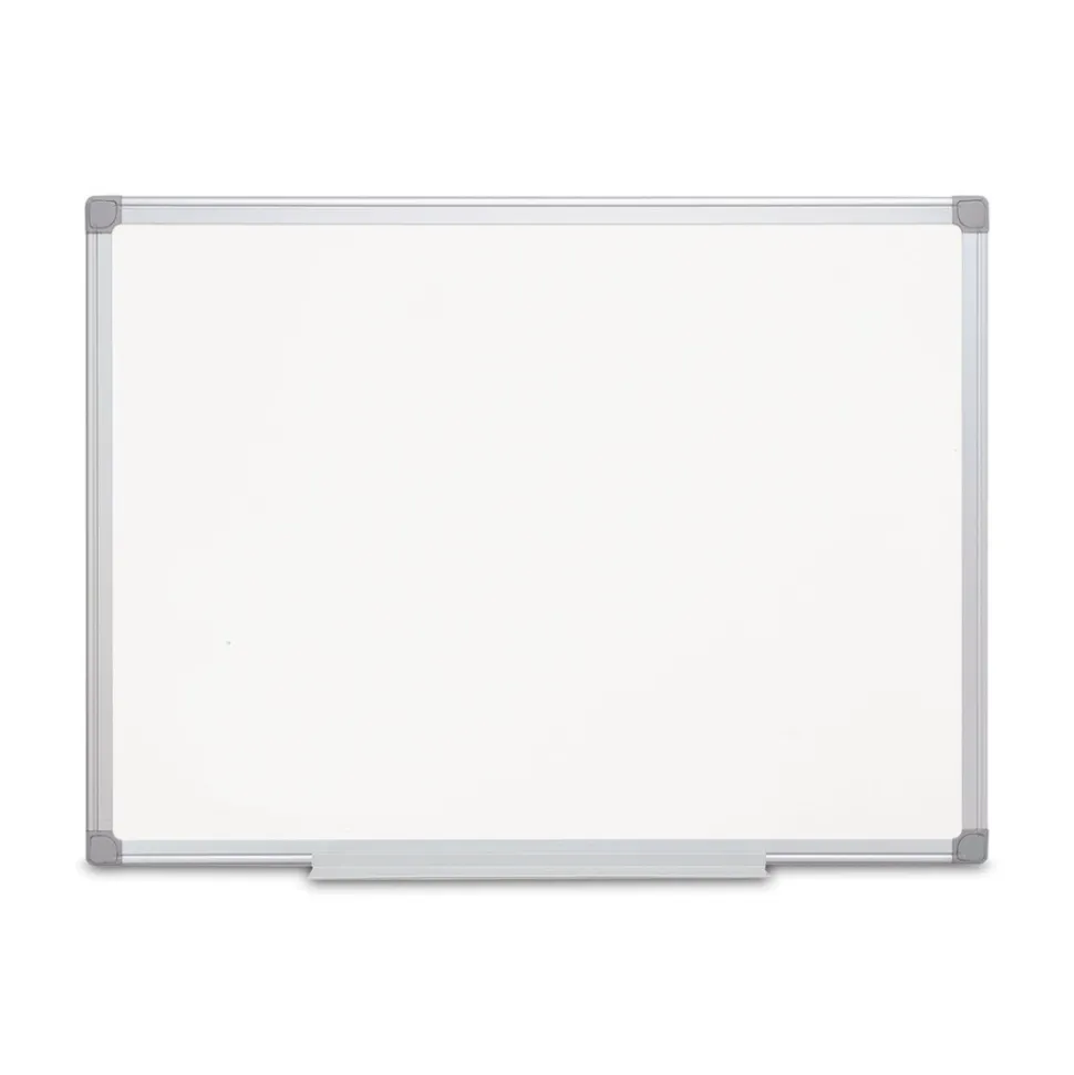 MasterVision Earth Silver 36 in. x 24 in. Easy Clean Magnetic Dry Erase Boards - White Surface/Satin Aluminum Frame