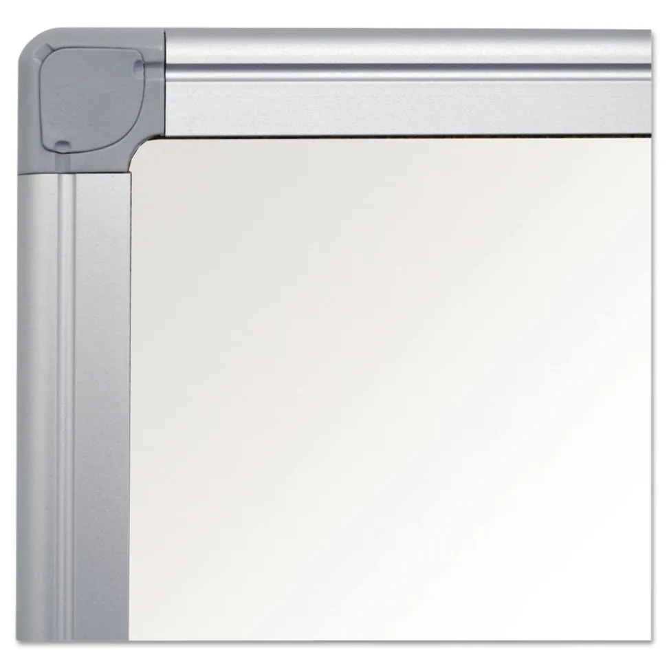 MasterVision Earth Silver 36 in. x 24 in. Easy Clean Magnetic Dry Erase Boards - White Surface/Satin Aluminum Frame