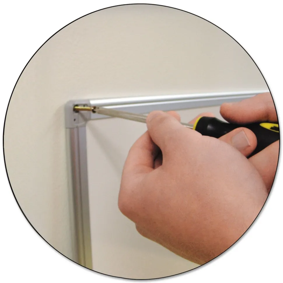 MasterVision Earth Silver 36 in. x 24 in. Easy Clean Magnetic Dry Erase Boards - White Surface/Satin Aluminum Frame