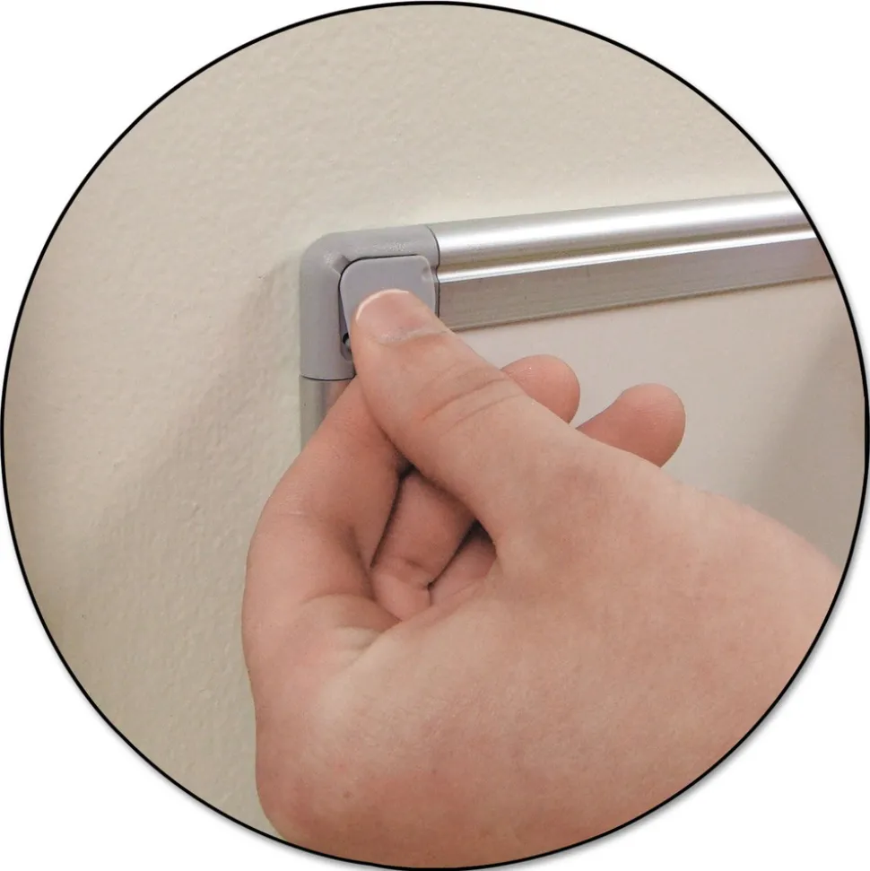 MasterVision Earth Silver 36 in. x 24 in. Easy Clean Magnetic Dry Erase Boards - White Surface/Satin Aluminum Frame