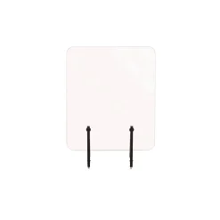 MasterVision GL2001393 Protector Series 35.4 in. x 0.16 in. x 35.4 in. Frameless Glass Desktop Divider - Clear/Aluminum (1/Carton)