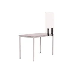 MasterVision GL2001393 Protector Series 35.4 in. x 0.16 in. x 35.4 in. Frameless Glass Desktop Divider - Clear/Aluminum (1/Carton)