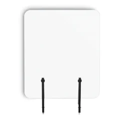 MasterVision GL0801393 Protector Series 47.2 in. x 0.16 in. x 35.4 in. Frameless Glass Desktop Divider - Clear/Aluminum (1/Carton)