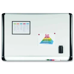 MasterVision Gold Ultra 48 in. x 36 in. Aluminum Frame Magnetic Dry Erase Board - White/Black