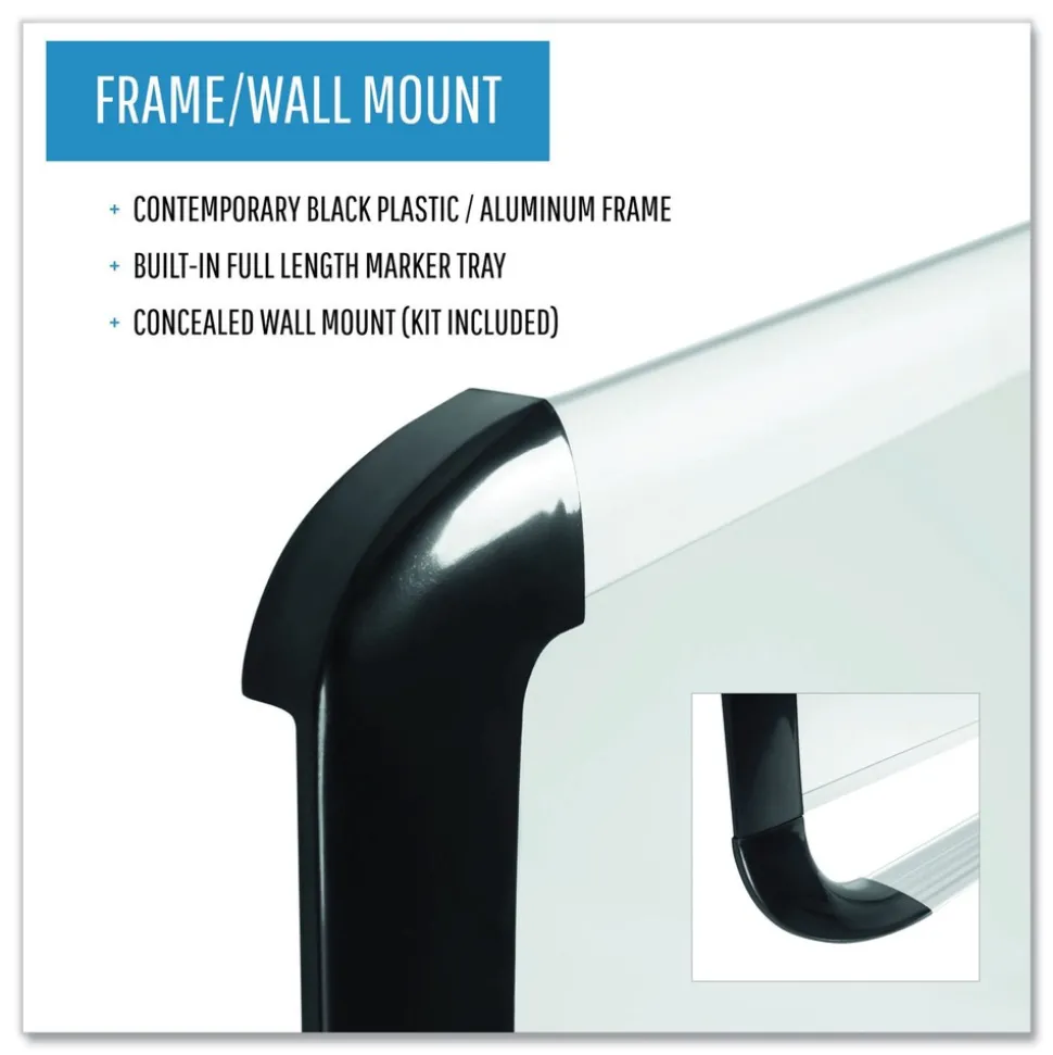 MasterVision Gold Ultra 48 in. x 36 in. Aluminum Frame Magnetic Dry Erase Board - White/Black