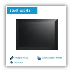 MasterVision Kamashi 36 in. x 24 in. Wood Frame Chalk Board - Black