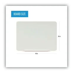 MasterVision Lago 48 in. x 36 in. Magnetic Glass Dry Erase Board - Opaque White