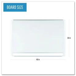 MasterVision Magnetic Gold Ultra 48 in. x 36 in. Dry Erase Boards - White Surface/White/Natural Aluminum Frame
