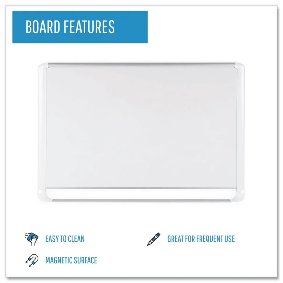 MasterVision Magnetic Gold Ultra 48 in. x 36 in. Dry Erase Boards - White Surface/White/Natural Aluminum Frame