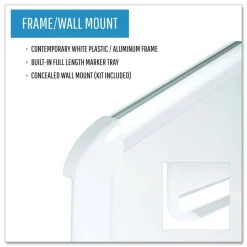 MasterVision Magnetic Gold Ultra 48 in. x 36 in. Dry Erase Boards - White Surface/White/Natural Aluminum Frame