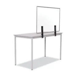 MasterVision Protector Series 40.9 in. x 0.16 in. x 27.6 in. Glass Aluminum Desktop Divider - Clear (1/Carton)