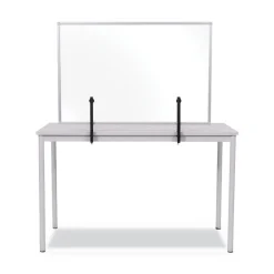 MasterVision Protector Series 40.9 in. x 0.16 in. x 27.6 in. Glass Aluminum Desktop Divider - Clear (1/Carton)