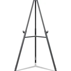 MasterVision Quantum Heavy Duty 35.62 in. - 61.22 in. Plastic Display Easel - Black