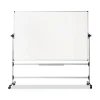 MasterVision Silver Easy Clean 36 in. x 48 in. Steel Frame Mobile Revolver Earth Dry Erase Board - White/Silver