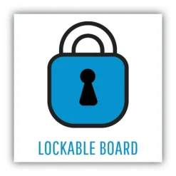 MasterVision Slim-Line 28 in. x 38 in. Enclosed Fabric One Door Bulletin Board - Gray