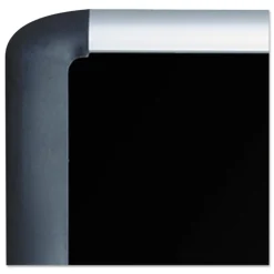 MasterVision SoftTouch 48 in. x 36 in. Aluminum Frame Fabric Surface Bulletin Board - Black