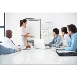 MasterVision Tripod Extension Bar 69 in. to 78 in. High Magnetic Dry-Erase Easel - Black/Silver