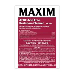Maxim 32 oz. Bottle Safe-to-Ship AFBC Acid-Free Restroom Cleaner - Fresh Scent (6/Carton)
