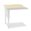 Mayline 30 in. x 30 in. x 29 in. - 36 in. Mailflow-To-Go Square Mailroom System Table - Pebble Gray