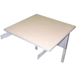 Mayline 30 in. x 30 in. x 29 in. - 36 in. Mailflow-To-Go Square Mailroom System Table - Pebble Gray