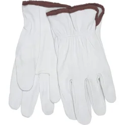 MCR Safety 24-Piece Grain Goatskin Driver Gloves - X-Large, White