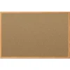 Mead 48 in. x 36 in. Economy Cork Board with Oak Frame - Tan Surface/Oak Finished Fiberboard (MDF) Frame