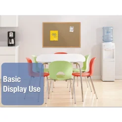 Mead 48 in. x 36 in. Economy Cork Board with Oak Frame - Tan Surface/Oak Finished Fiberboard (MDF) Frame