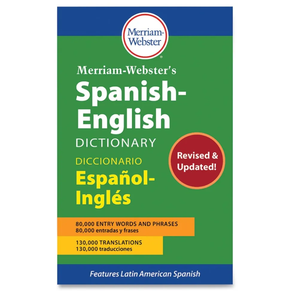 Merriam Webster 928 Pages Paperback Spanish-English Dictionary