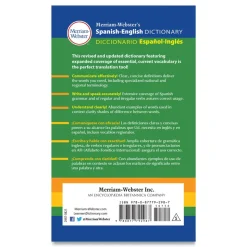 Merriam Webster 928 Pages Paperback Spanish-English Dictionary