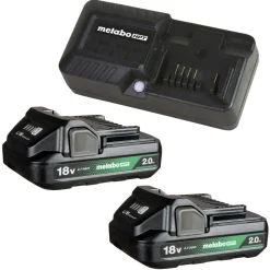 Metabo HPT (2) 18V 2 Ah Lithium-Ion Batteries with Charger Kit