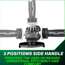 Metabo HPT G3612DVEQ6M 36V MultiVolt Lithium-Ion Brushless Variable Speed Slide Switch 4-1/2 in. Disc Angle Grinder (Tool Only)