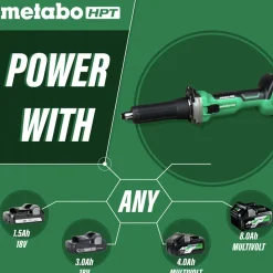 Metabo HPT GP18DAQ4M MultiVolt 18V Brushless Lithium-Ion 2 in. Cordless Die Grinder (Tool Only)