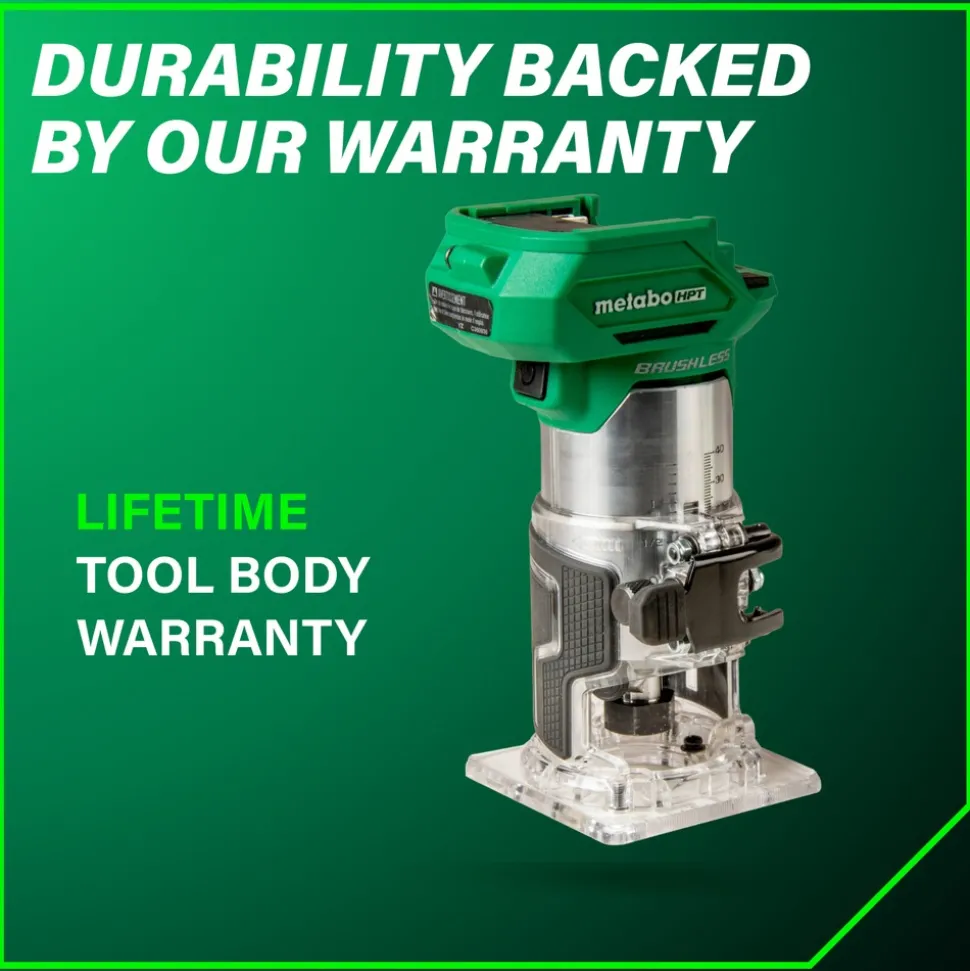 Metabo HPT M1808DAQ4M 18V MultiVolt Brushless Lithium-Ion Cordless Trim Router (Tool Only)