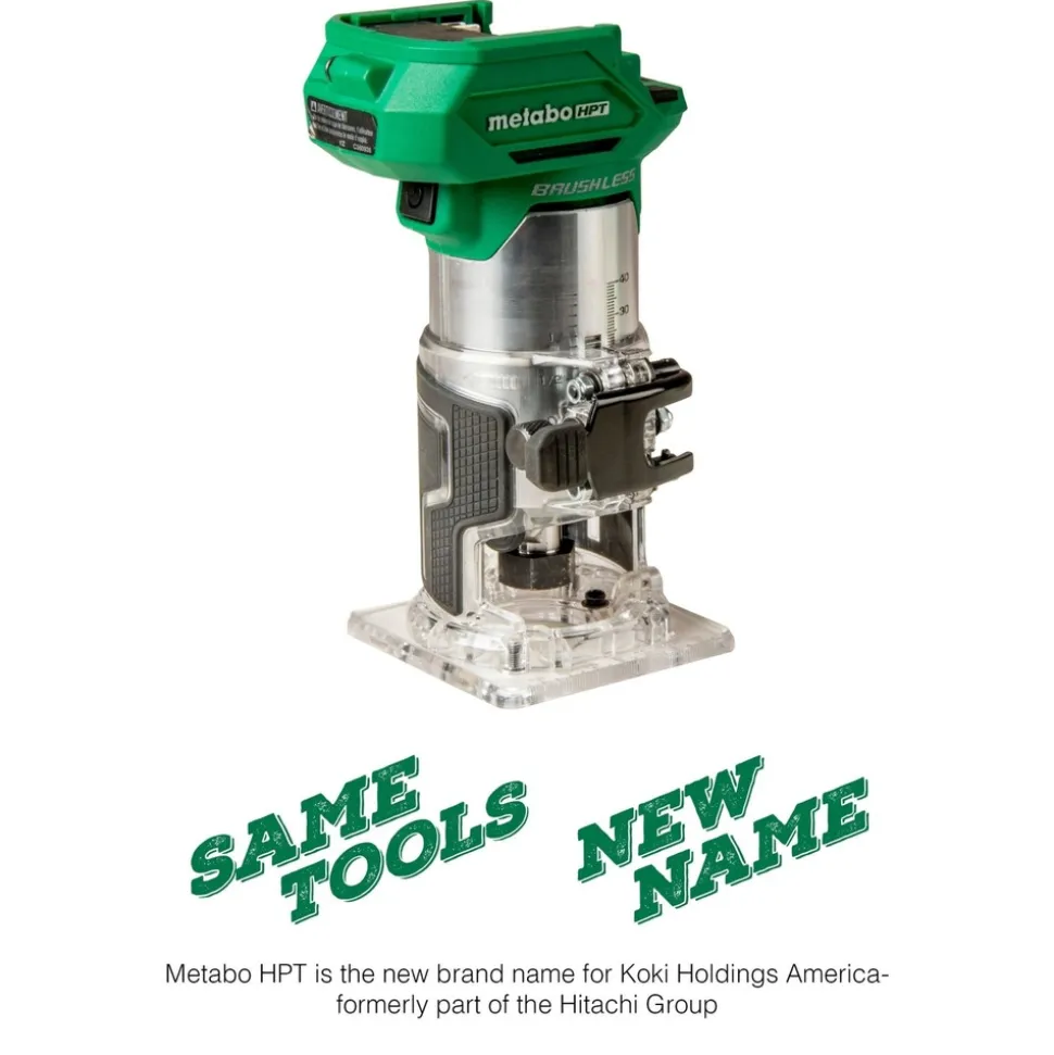 Metabo HPT M1808DAQ4M 18V MultiVolt Brushless Lithium-Ion Cordless Trim Router (Tool Only)