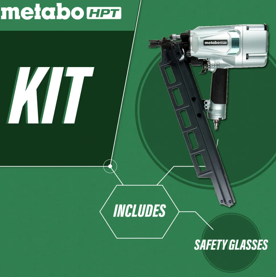 Metabo HPT NR83A5M 21-Degree 3-1/4 in. Plastic Collated Round Head Framing Nailer