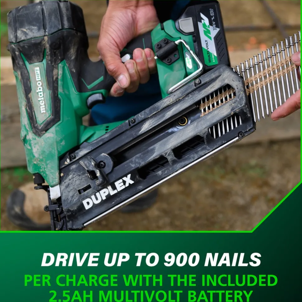 Metabo HPT NR3675DDM 36V MultiVolt Lithium-Ion Cordless Forming Nailer Kit (2.5 Ah/5 Ah)
