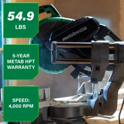 Metabo HPT 120V 15 Amp 12 in. Corded Dual Bevel Sliding Miter Saw